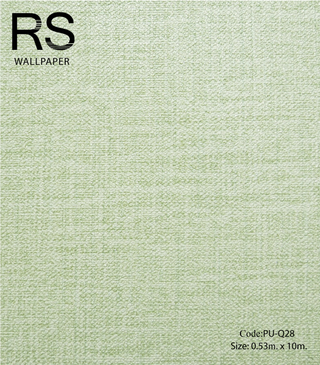 วอลเปเปอร์พื้นเรียบโทนสีเขียวเมล่อนมีกลิตเตอร์สีเงิน PU-Q28