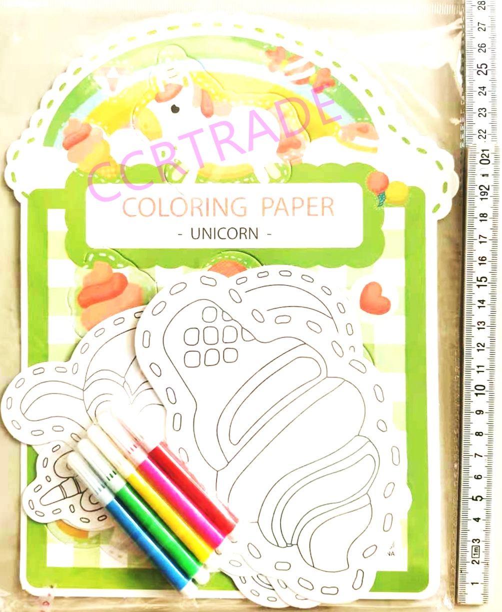 ชุดระบายสีการ์ตูน+ปากกาเมจิ 5 สีถุง 27.5 ซม.(คละแบบ)