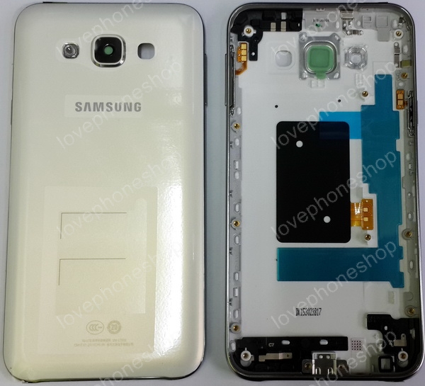 ชุดเคสกลางและฝาหลัง Samsung Galaxy E7 (E7000) สีขาว (Original Genuine Part) ส่งฟรี!!