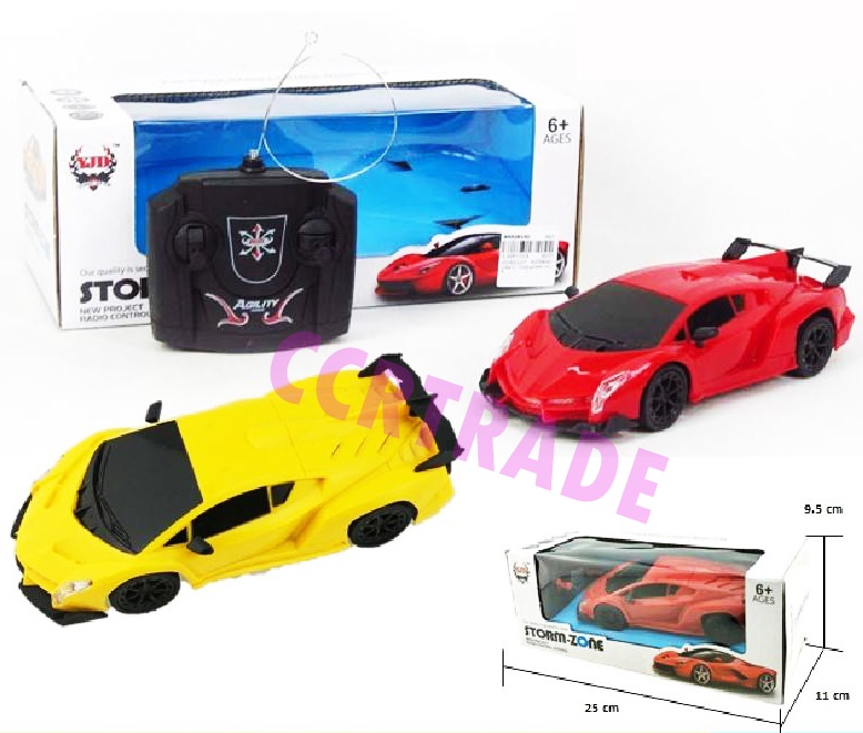 รถสปอร์ตบังคับไร้สาย+รีโมท มีไฟหน้ากล่อง 25 ซม.(1x3)
