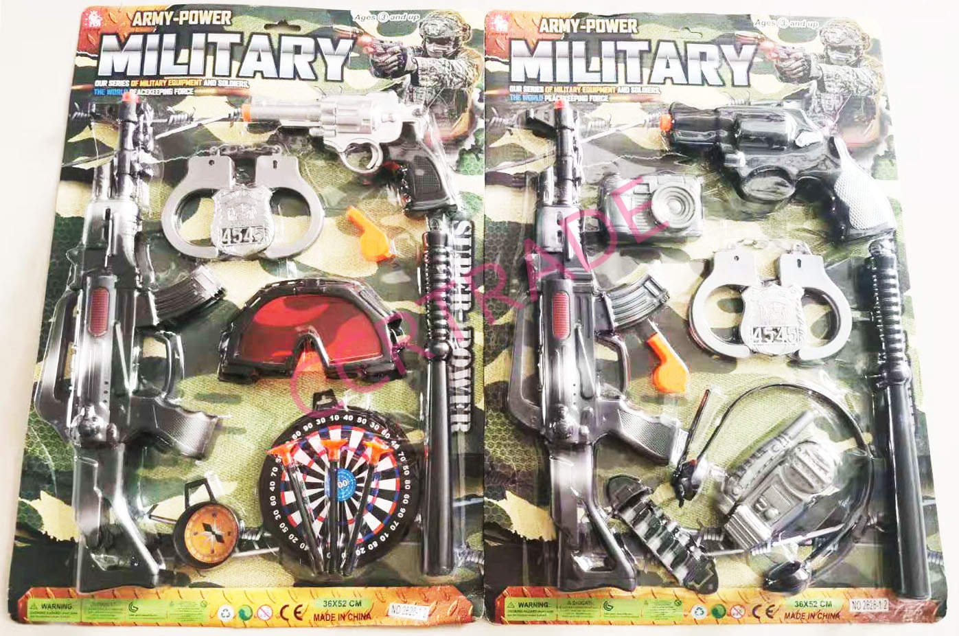 เซ็ททหารคอมมานโด+ปืน M16 แผงลายพรางจัมโบ้ 35.5x52 ซม.(1x3)