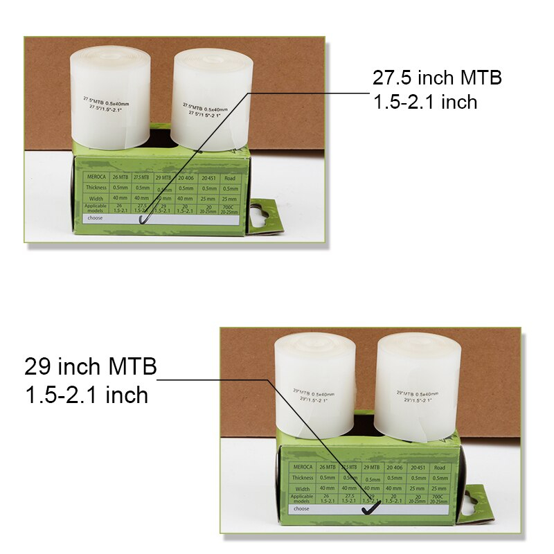 แผ่นกันหนาม MEROCA สำหรับใส่ล้อจักรยาน กันรั่ว กันหนามแทง กันเศษแก้ว 20(451)26 27.5 29 700C