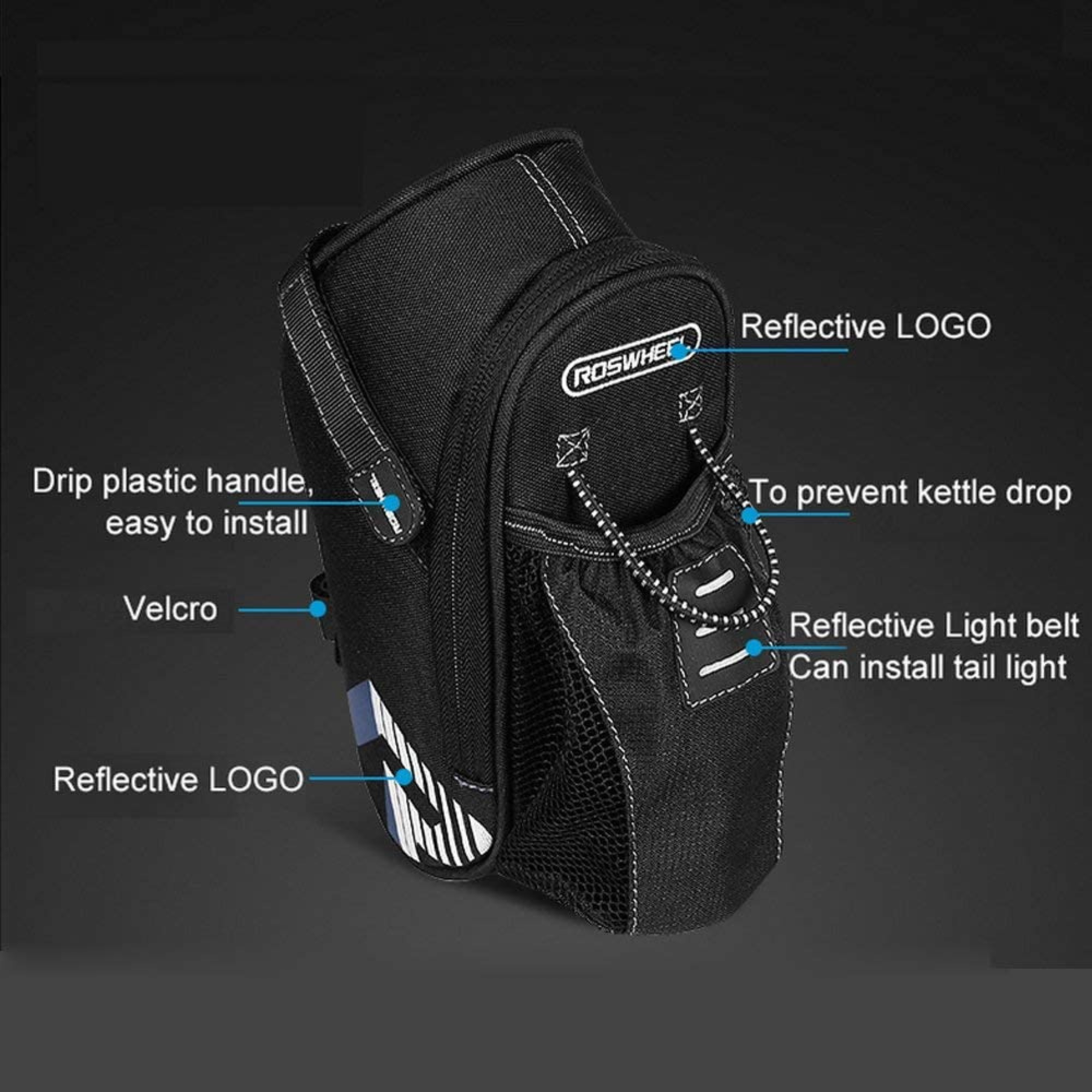 กระเป๋าใต้อานจักรยาน ROSWHEEL 131395 มีที่ใส่ขวดน้ำ