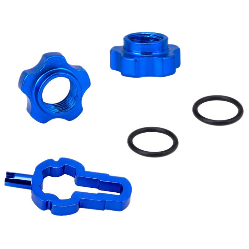 (2ชิ้น)น็อตวาล์วยางในรถจักรยานอลูมิเนียม TOOPRE พร้อมตัวขัน