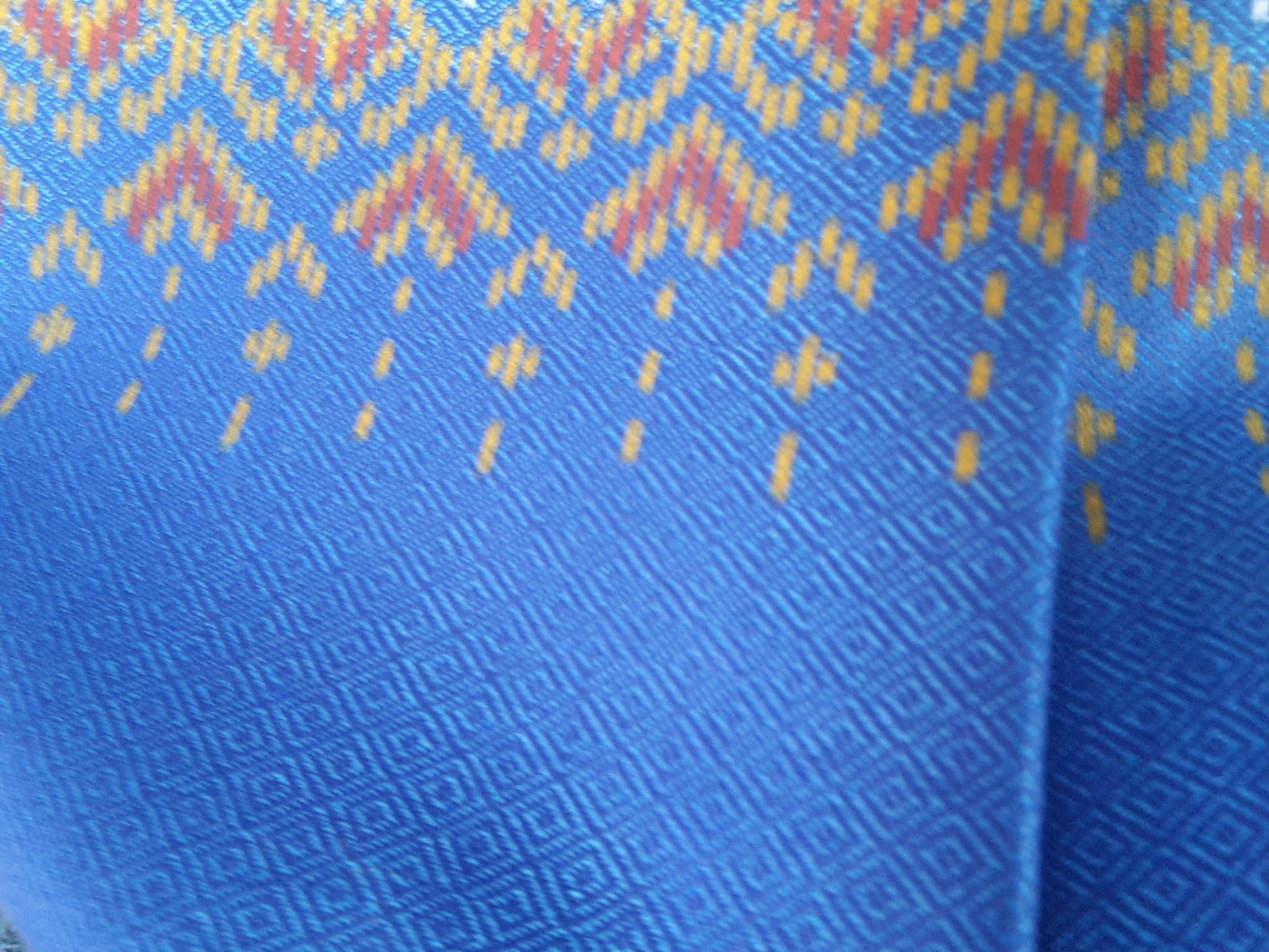 ผ้าซิ่นสำเร็จรูปผ้าซิ่นผ้าฝ้ายสีฟ้า แบบป้ายแต่ง 3 จีบกระดุมกระลา ผ้าถุงสำเร็จรูปสีฟ้า ผ้ามัดหมี่แพรวาสำเร็จสำเร็จรูป