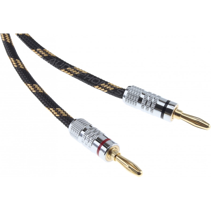 Fosi Audio Banana Cable สายไฟลำโพง Hi-Fi แบบถักไนลอน 2 แพ็คพร้อมปลั๊กปลายกล้วยเคลือบทอง ประกันศูนย์ไทย