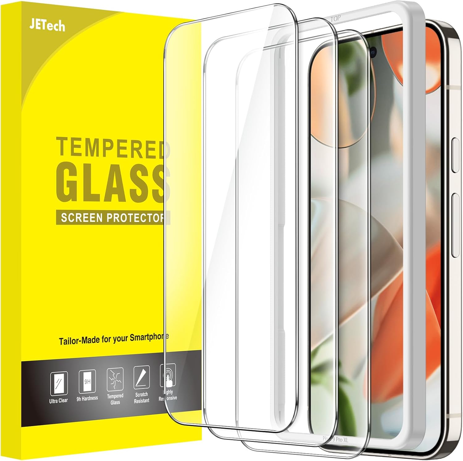 JETech Screen Protector for Google Pixel 10 Pro XL/Pixel 9 Pro XL