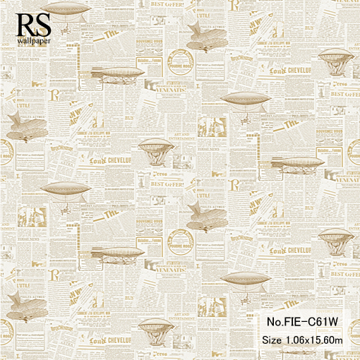 วอลเปเปอร์ ลายหนังสือพิมพ์ No.FIE-C61W