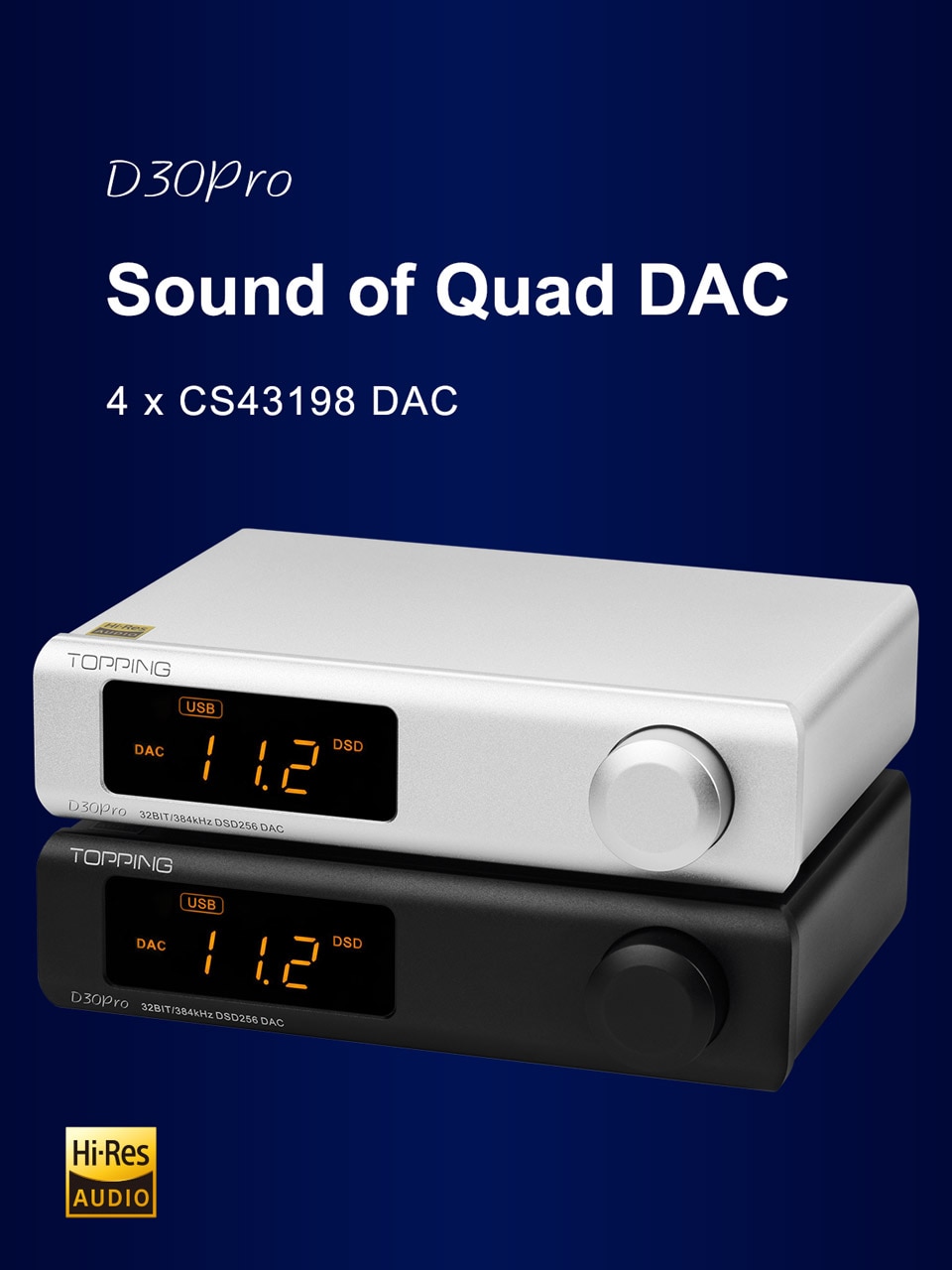 ขาย Topping D30 PRO DAC ตั้งโต๊ะ รองรับ Hi-Res ประกันศูนย์ไทย