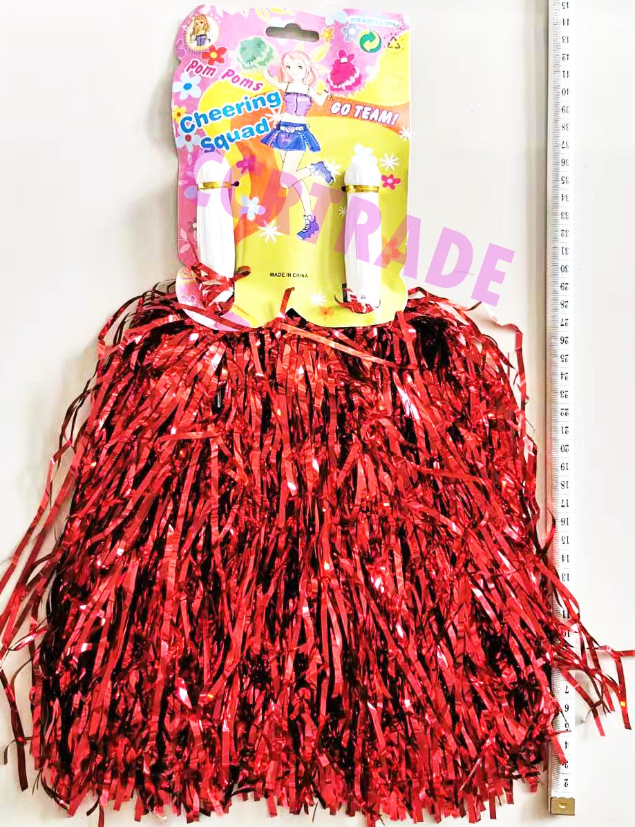 พู่เชียร์กีฬา 2 ชิ้นแผง 36 ซม.(สีทอง/เงิน)