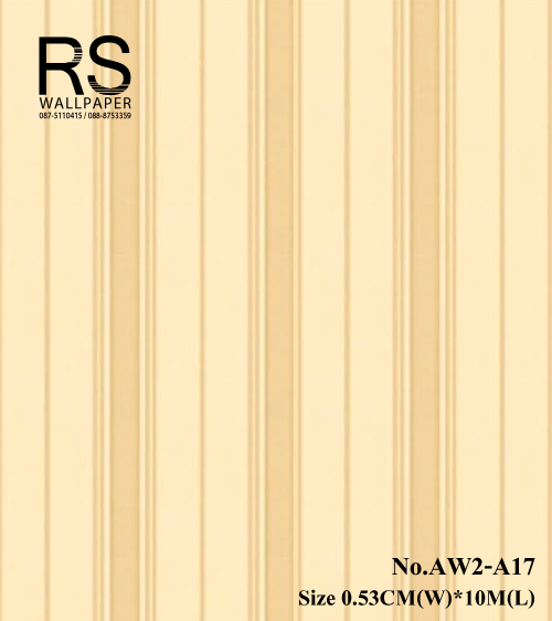 วอลเปเปอร์ ลายทางลง คลาสสิค หรู พื้นครีม ลายสีทอง AW2-A17