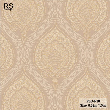 วอลเปเปอร์ ลายหลุยส์คลาสสิค สีน้ำตาลส้ม PLO-F10