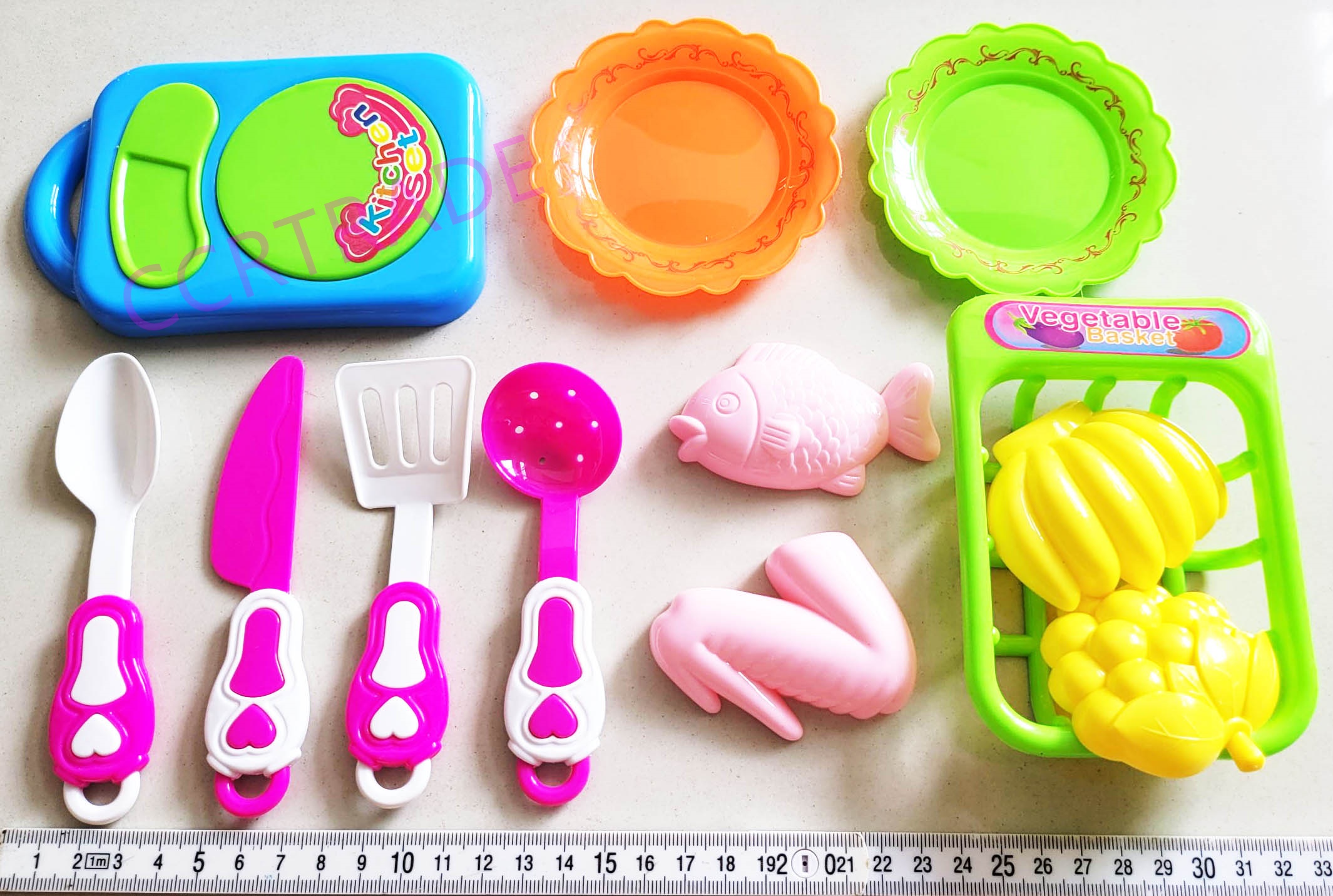 เซ็ทครัวสีหวาน 12 ชิ้นกระเป๋าหิ้ว 14x18.5 ซม.(คละแบบ)