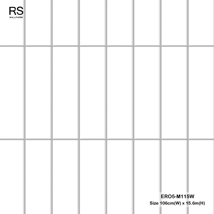 วอลเปเปอร์ลายกระเบื้อง สีขาว ERO5-M115W