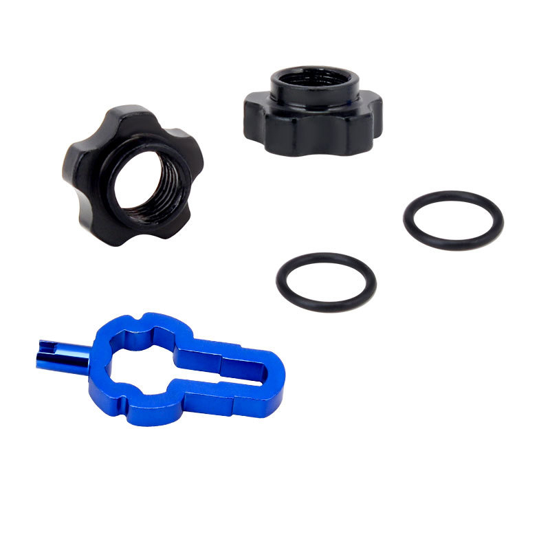 (2ชิ้น)น็อตวาล์วยางในรถจักรยานอลูมิเนียม TOOPRE พร้อมตัวขัน