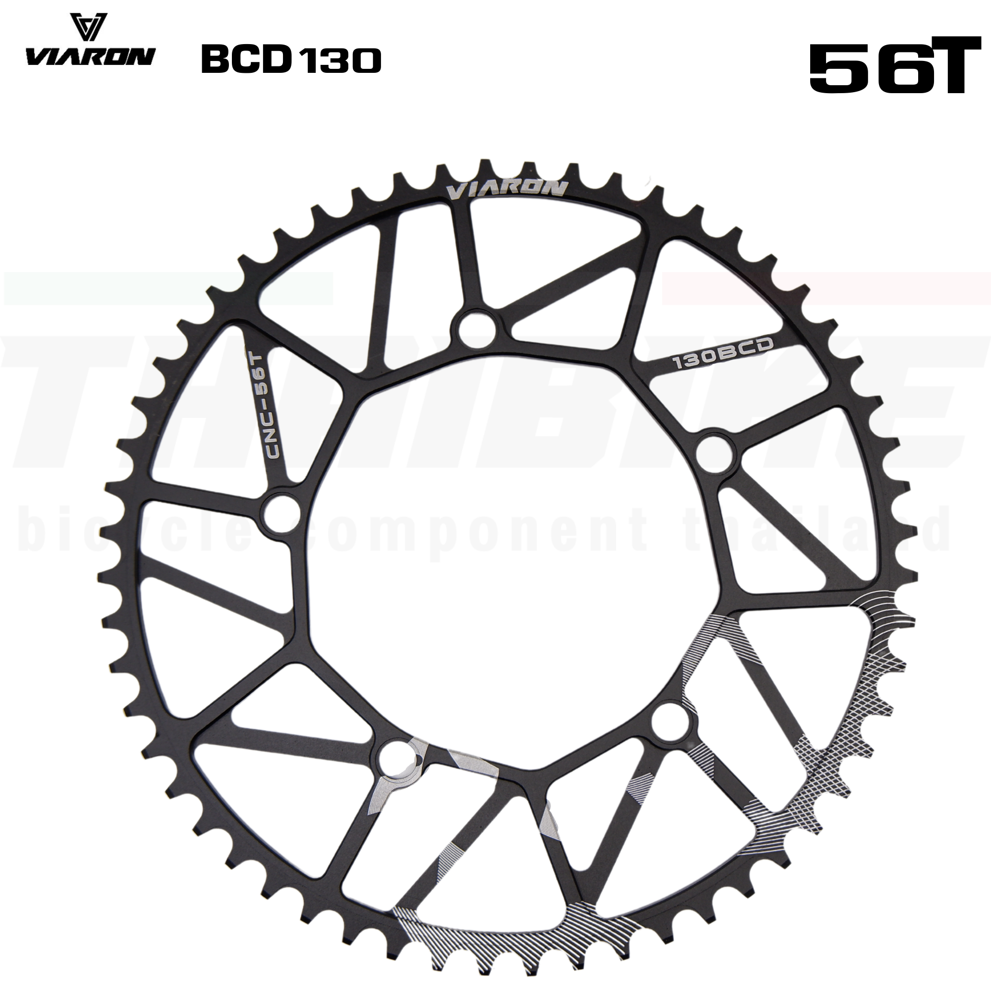 ใบจานจักรยาน VIARON SPIDER 130BCD ขนาด 56/58/60T 5 รู