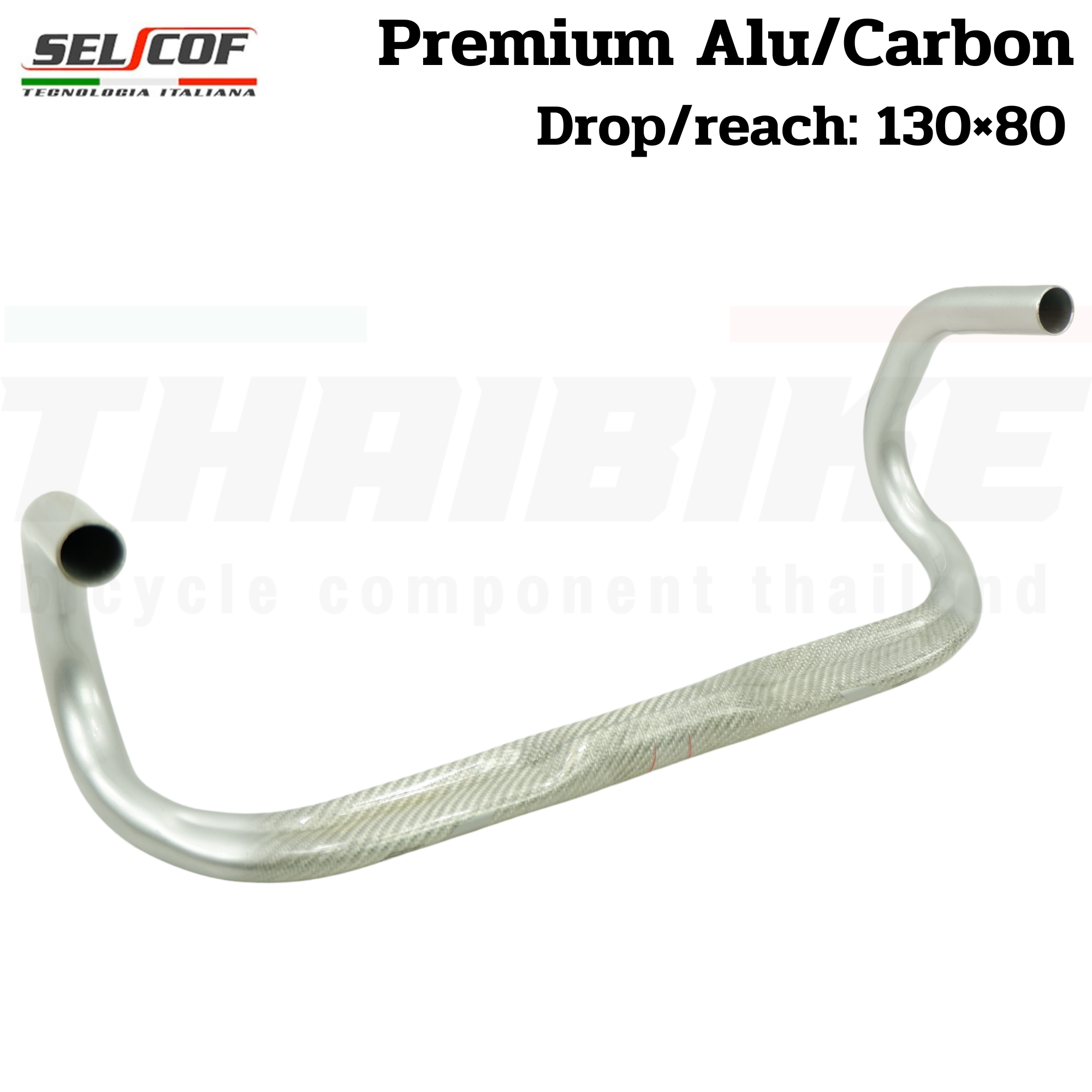 แฮนด์จักรยานเสือหมอบอลูมิเนียมผสมคาร์บอน SELCOF PREMIUM 40/42/44