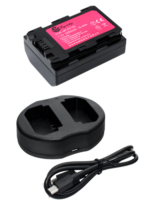 Sony NP-FZ100 Battery and USB Dual Charger แบ็ตเตอรี่และแท่นชาร์จ for A7M3 A7RM3 A9 Camera