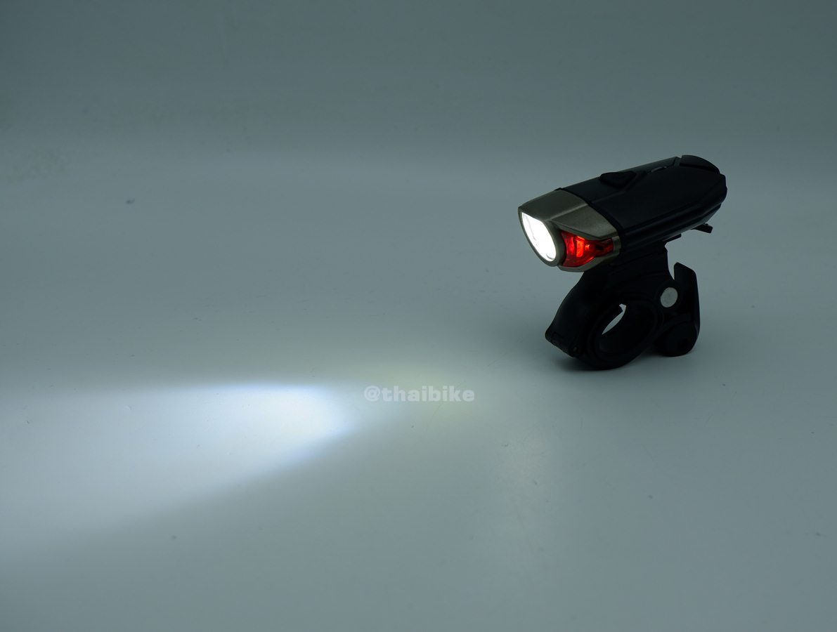 ไฟหน้าจักรยาน BUG HJ-039 SUPER LAVA 300Lumen ชาร์จ USB แถมที่ติดหมวก ติดเมาส์