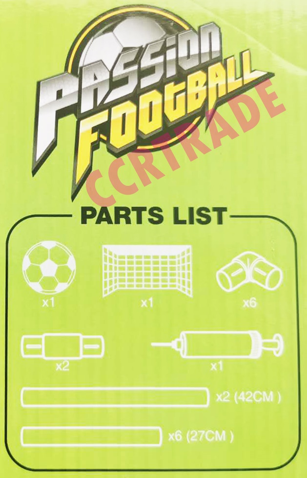 ชุดโกลฟุตบอลตาข่าย+ลูกบอลกล่องจัมโบ้ 63 ซม.(1x3)