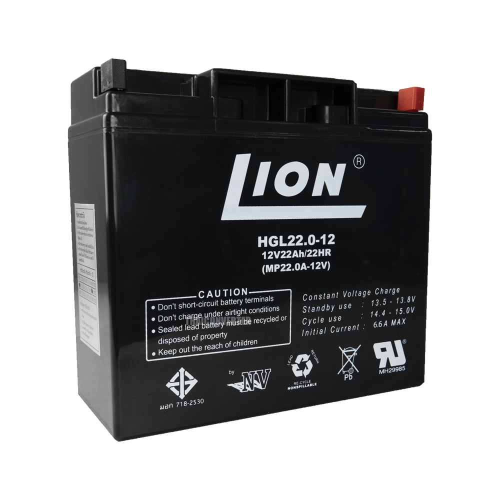 แบตเตอรี่แห้ง LION UPS Battery 12V 22Ah