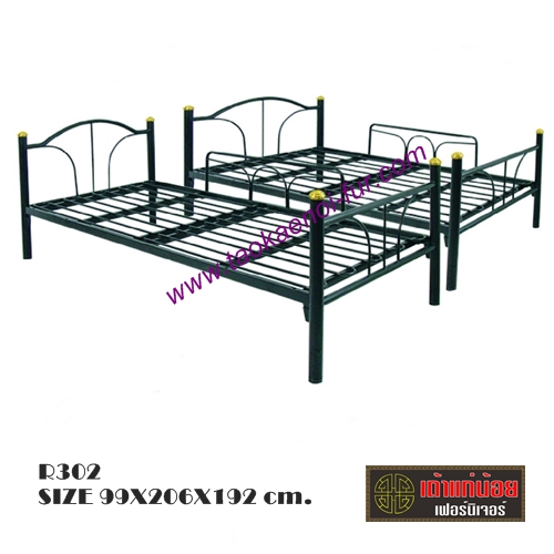 R-302 เตียงเหล็ก 2 ชั้น (หนา)