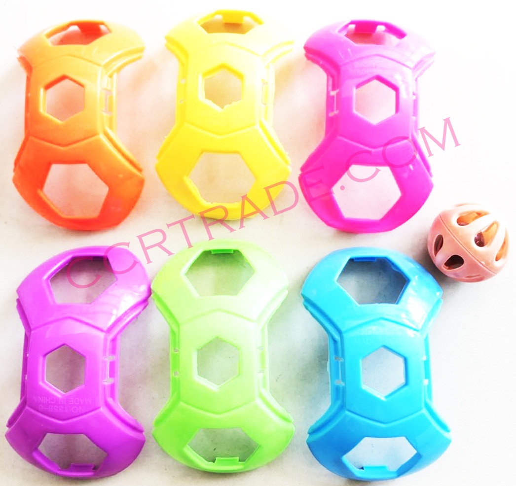 บอลกระดิ่งตัวต่อ มีเสียงถุงตาข่าย 10 ซม.