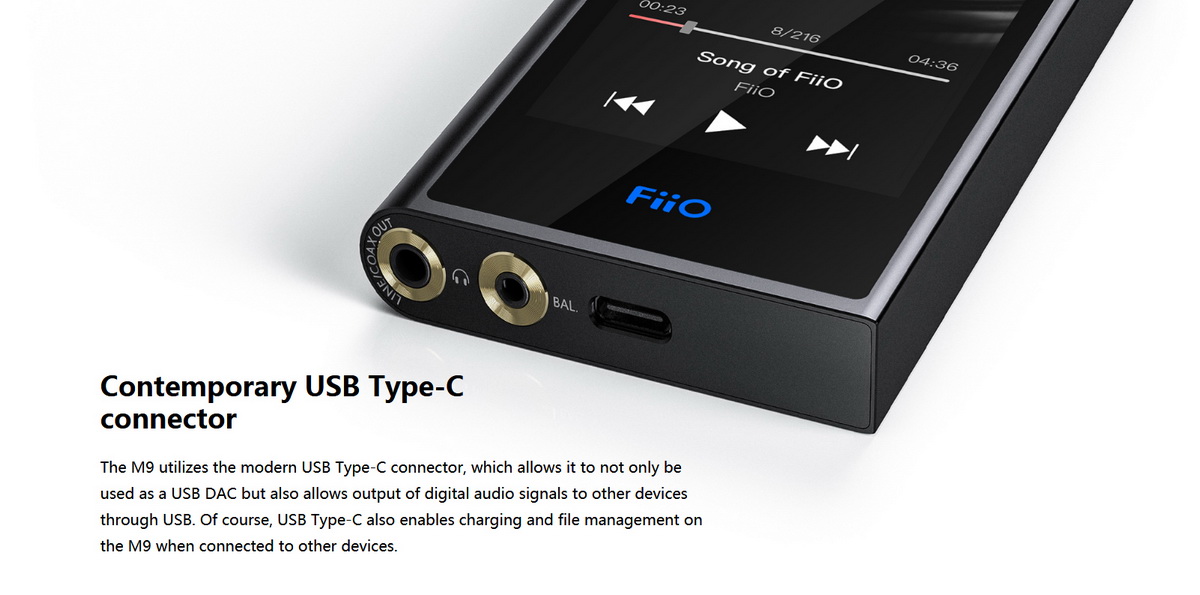 ขาย FiiO M9 DAP ชิป AKM AK4490EN x2 ตัว รองรับ Hi-Res , Bluetooth 4.2 , Native DSD , LDAC
