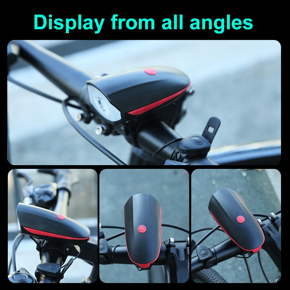 ไฟหน้าจักรยานแบบพร้อมแตรในตัว TB01 250 ลูเมนส์ Bike Light Waterproof