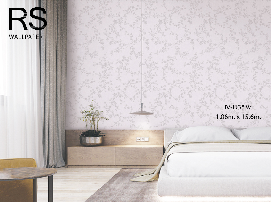 วอลเปเปอร์ลายผ้าดอกไม้พื้นสีชมพู LIV-D35W