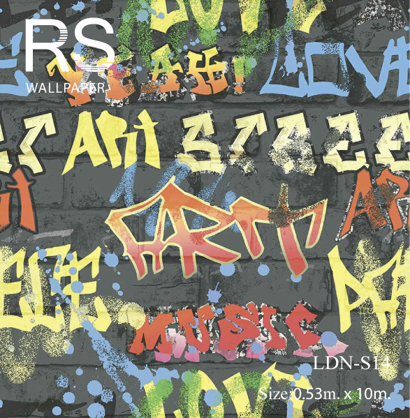 วอลเปเปอร์ลายอาร์ตๆตัวหนังสือ LDN-S14