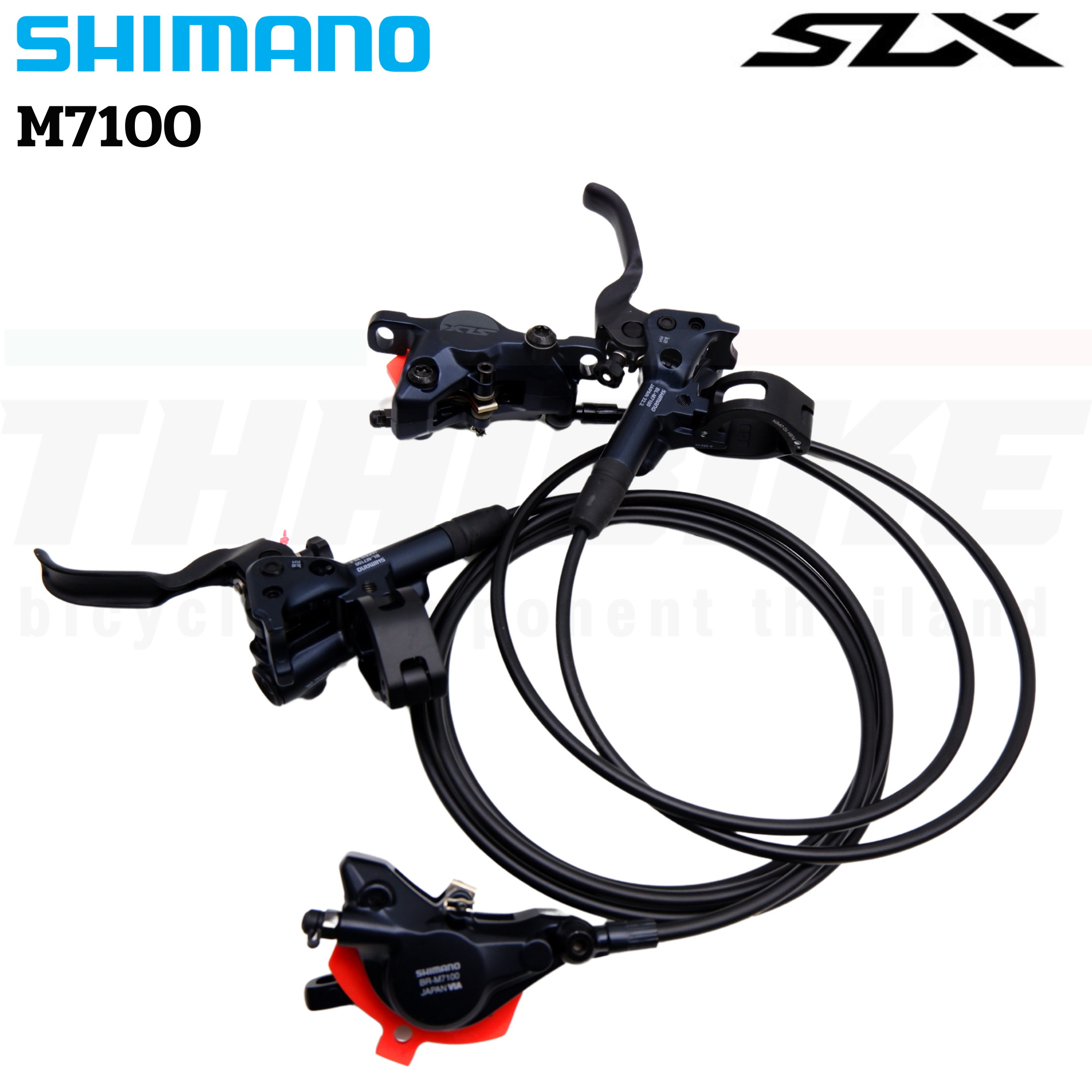 ชุดดิสเบรคจักรยาน ไฮดรอลิค Shimano SLX M7100 หน้า+หลัง เข้าสายพร้อมใช้งาน