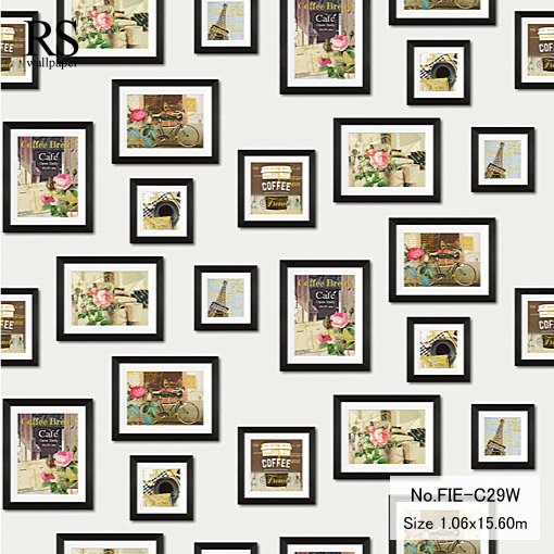 วอลเปเปอร์ ลายกรอบรูป No.FIE-C29W