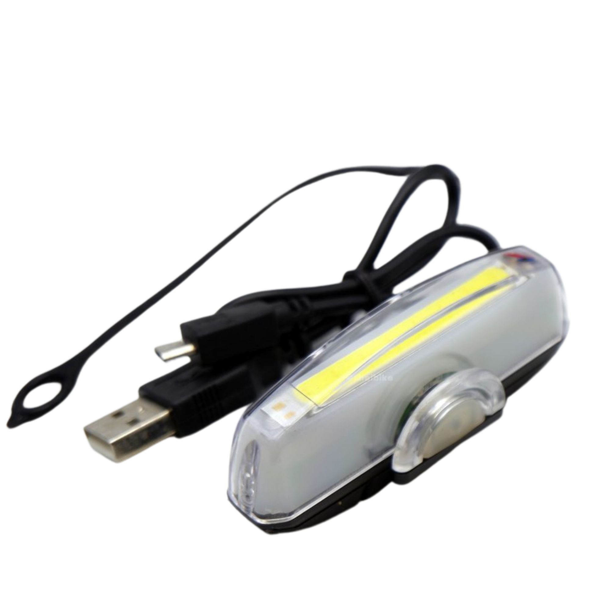 ไฟท้าย ไฟหน้า จักรยานไฟสีขาว ชาร์จ USB ยี่ห้อ SOLDIER แพคถุง