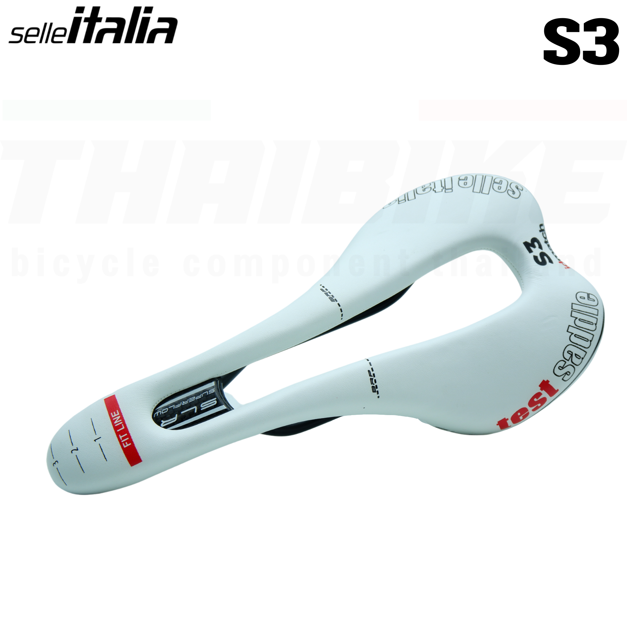 อานจักรยานเสือหมอบ เสือภูขา ของใหม่ รุ่นเทสสีขาว SELLE ITALIA S1 S2 S3 L1 L2 L3