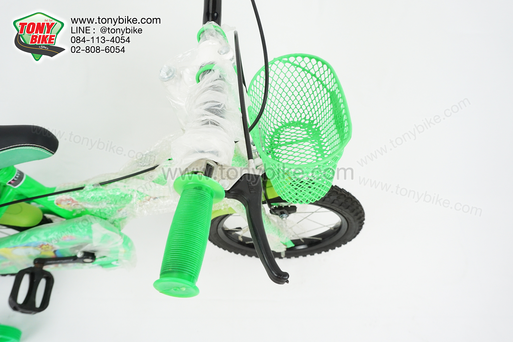 จักรยานเด็ก ล้อ 12 นิ้ว แฮนด์ตรง สีเขียว