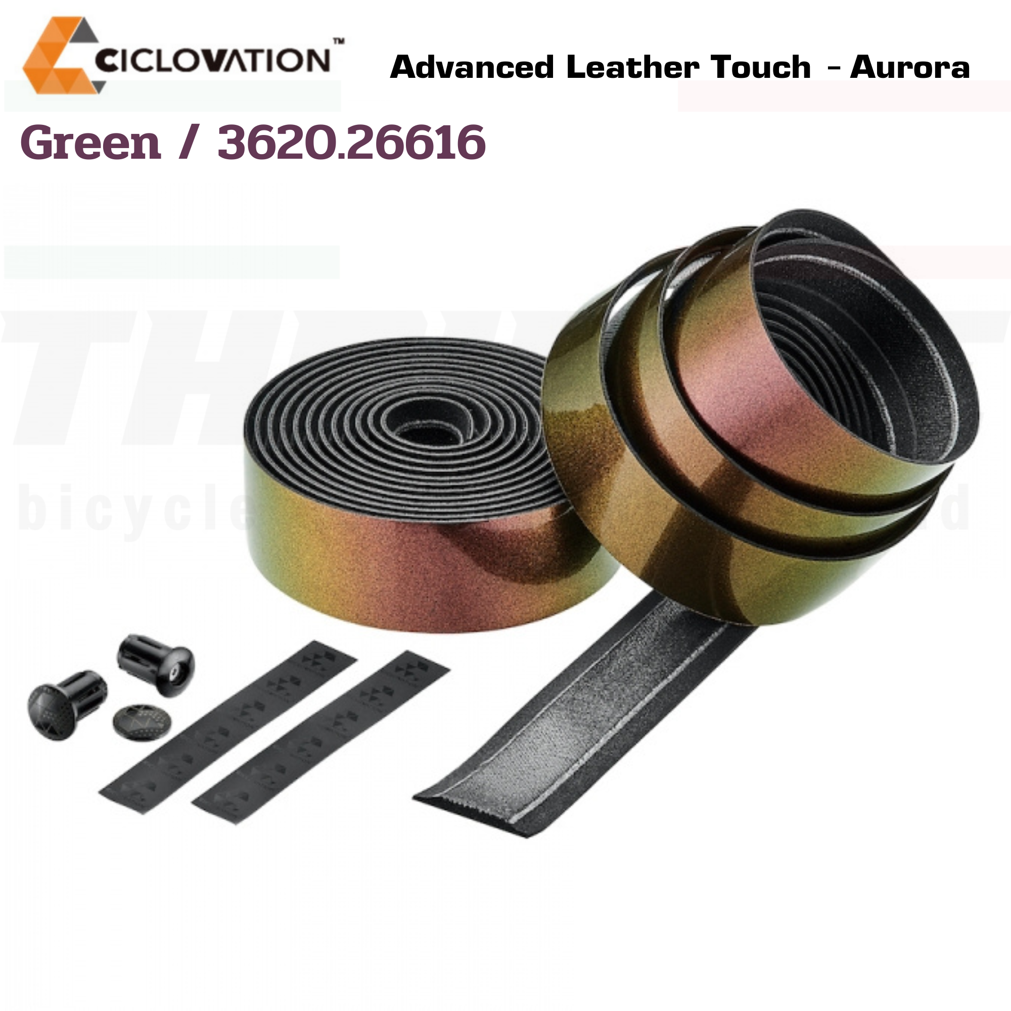 ผ้าพันแฮนด์จักรยานเสือหมอบ CICLOVATION Leather Touch - Aurora