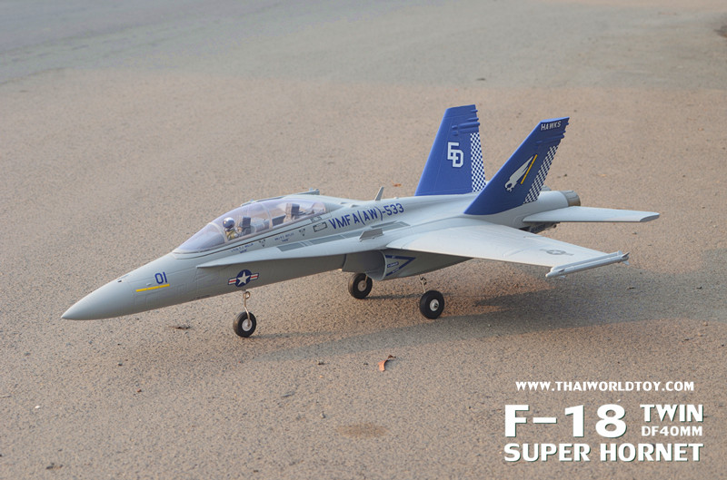 F-18A SUPER HORNET TWIN EDF40MM.RC JET ชุดPNP