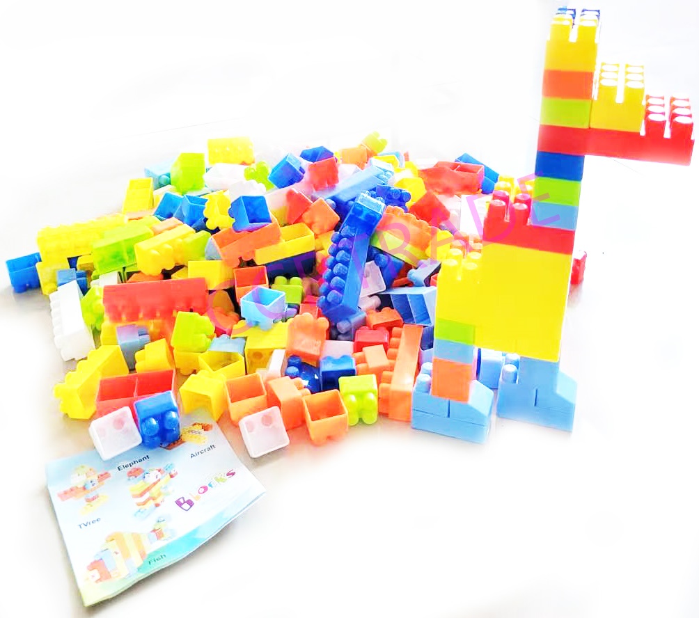 บล็อคตัวต่อสีสด 320 ชิ้นกระเป๋าหิ้ว 24x26.5 ซม.(1x3)