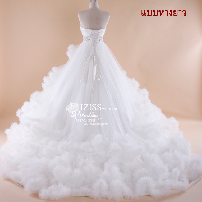RM020 **พรีออเดอร์ชุดสีขาวหางปกติ/หางยาว**งานตัดเกรด A ชุดราตรีหรูหรา ชุดแต่งงาน ชุดพรีเวดดิ้งสั่งตัดได้ค่ะ งานเกรดพรีเมี่ยม ตัดเย็บปราณีต สวมใส่สวยงามดุจเจ้าหญิง