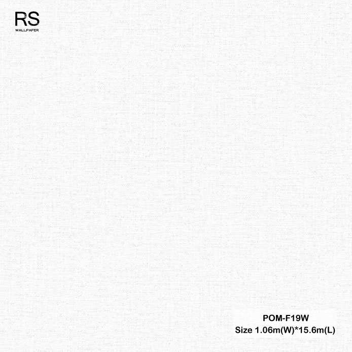 วอลเปเปอร์ลายผ้า สีขาวอมเทา POM-F19W