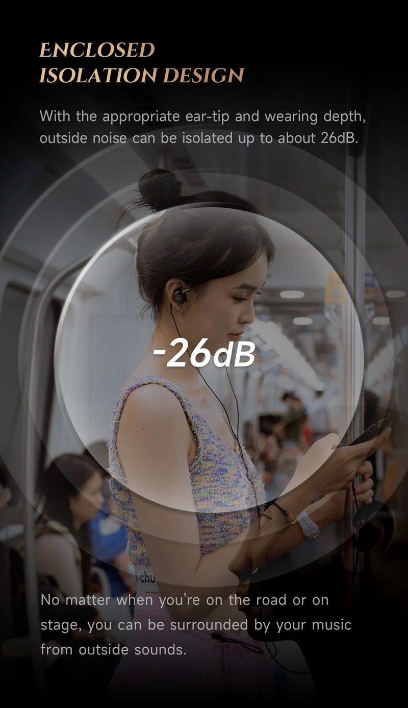 Hiby Yvain หูฟัง IEMs 4BA ไดร์เวอร์ Crossover 3 ทาง บอดี้เรซินเกรดการแพทย์ ประกันศูนย์ไทย