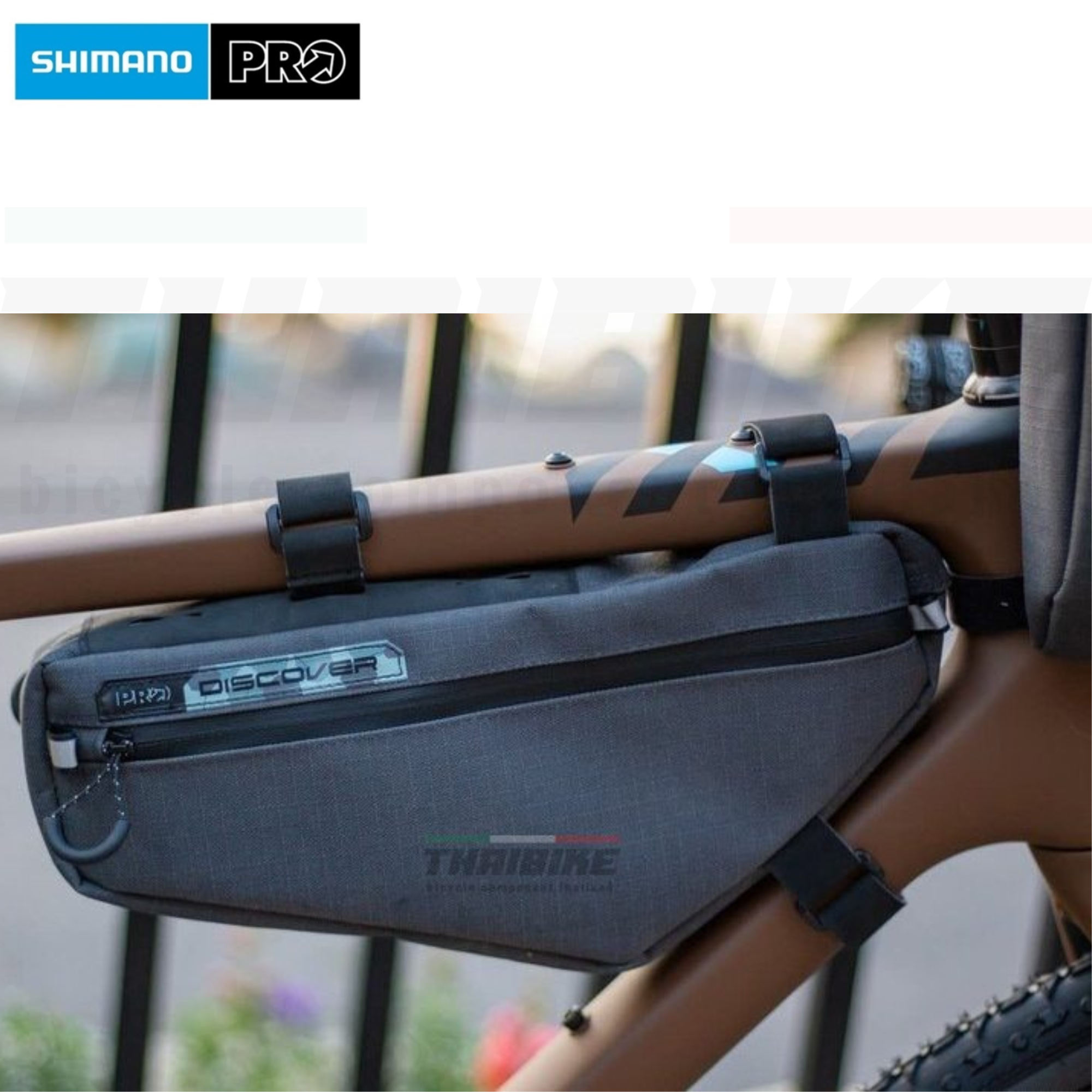 กระเป๋าทรงสามเหลี่ยมติดใต้เฟรม SHIMANO PRO ขนาดเล็ก DISCOVER FRAME BAG SMALL