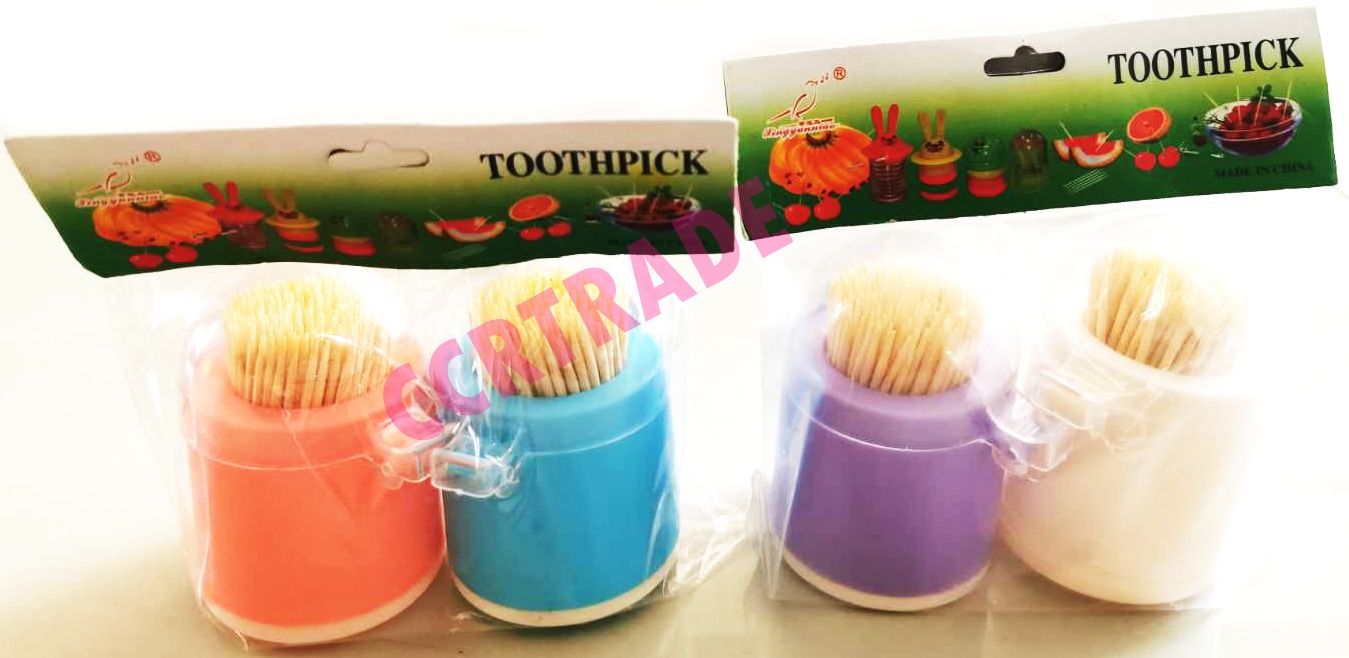 ไม้จิ้มฟันกระปุกสีหวาน 2 ชิ้นถุง 13 ซม.