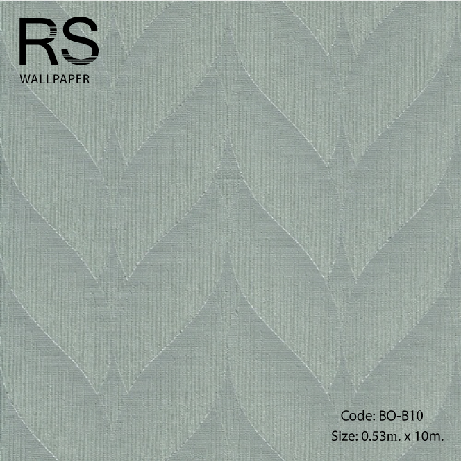 วอลเปเปอร์ลายโมเดิร์นโทนสีเขียวอมสีเทา BO-B10