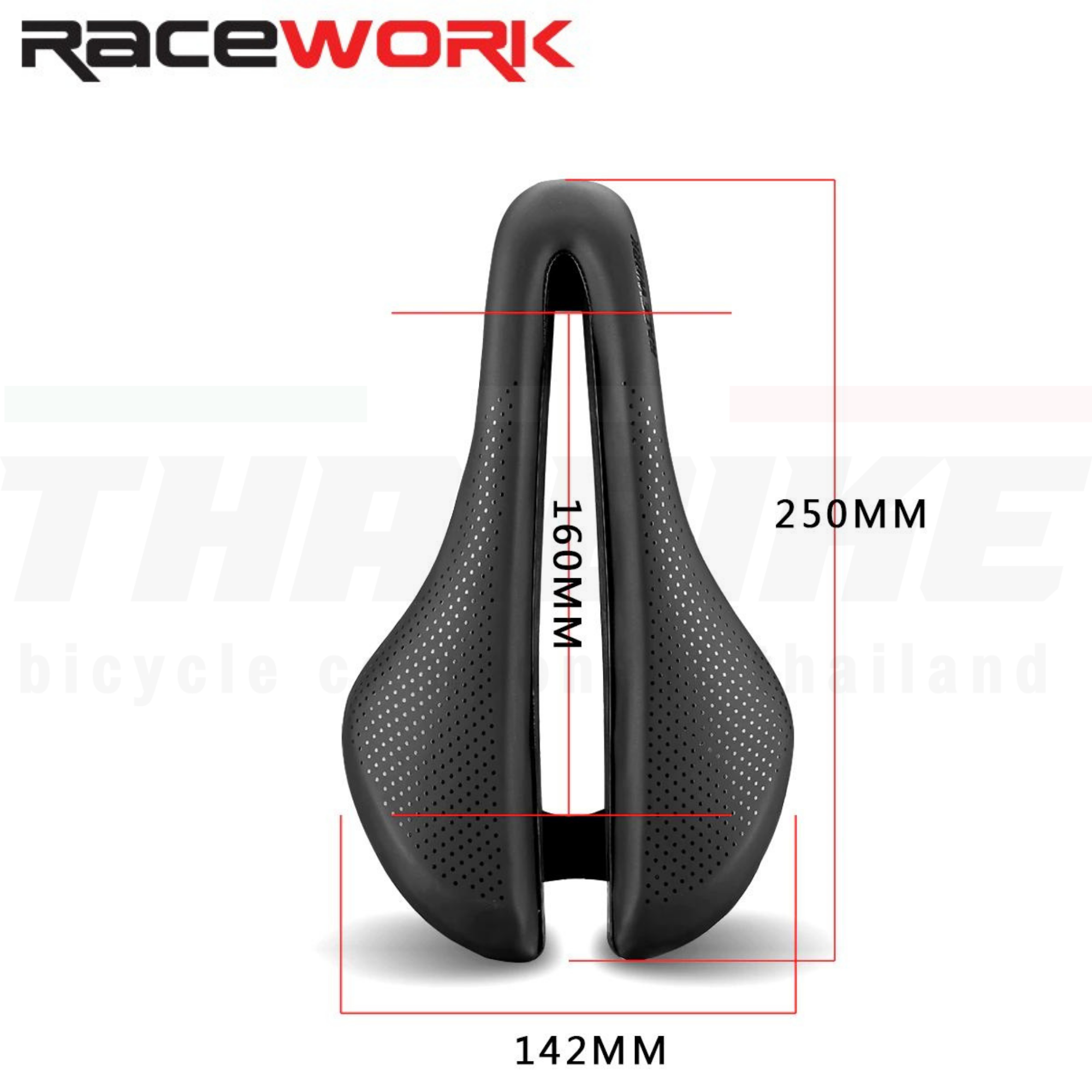 อานจักรยานเสือหมอบ เสือภเขา RACEWORK Pro4 MTB มีไฟท้ายในตัว