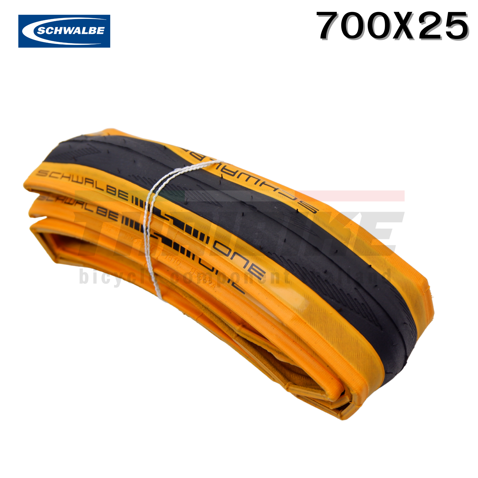 ยางนอกจักรยานเสือหมอบขอบพับ SCHWALBE ONE 700X25 ขอบแก้วสีคลาสสิค