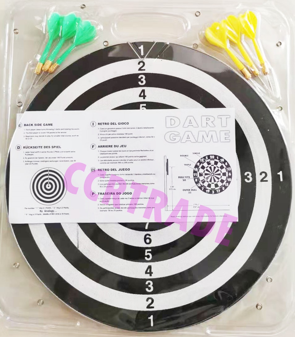 ปาเป้าไม้อย่างดี 15 นิ้ว+ลูกดอก 6 ลูก(1x3)