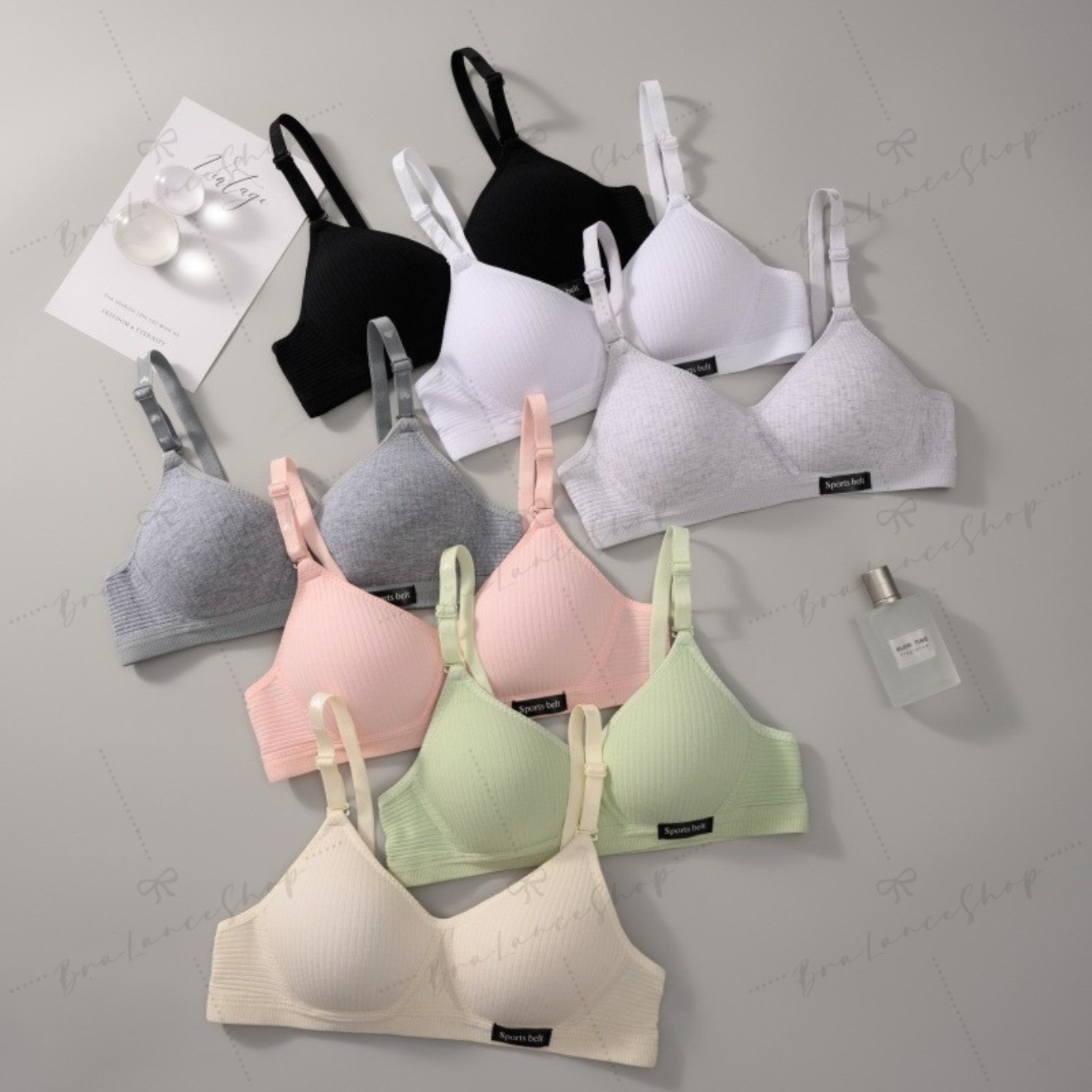 BLS✿079 บราไร้โครงผ้าร่องคอตตอน