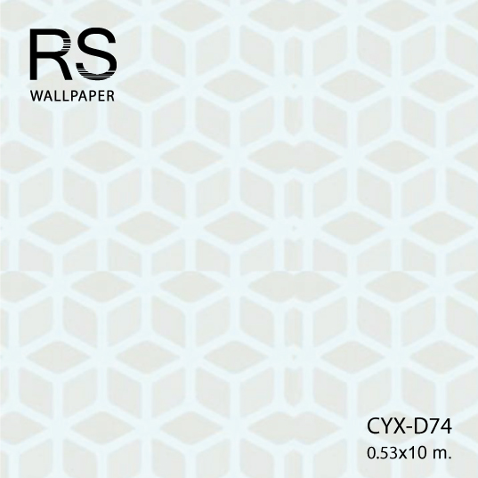 วอลเปเปอร์ลายกราฟฟิค (CUBIC) สีเทา ลูกบากศ์ CYX-D74